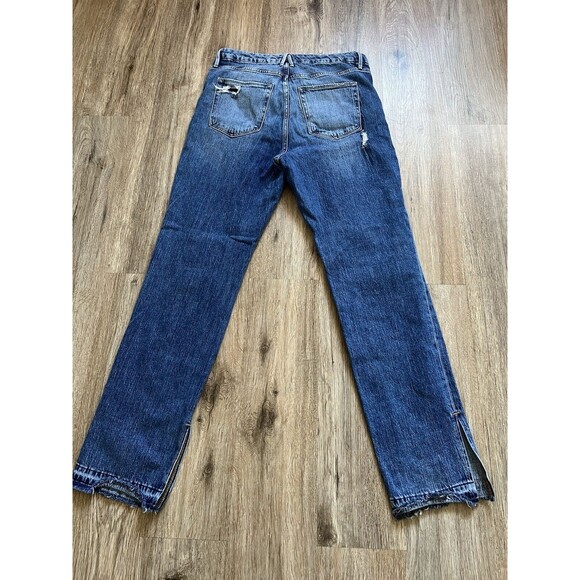 Anthropologie Good American Good Boy High Waisted Split Hem Jeans Size 6/28 - Picture 6 of 14